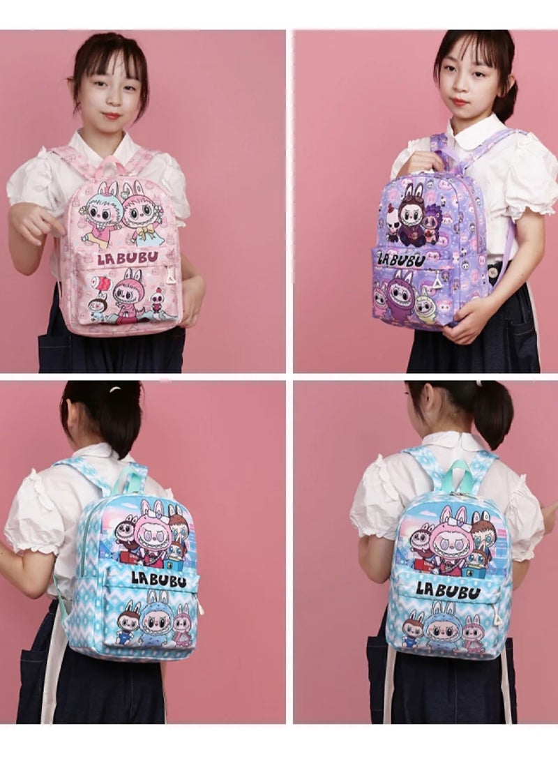 LABUBU Labubu Kids Backpack – MONSTERS Print Lightweight Portable School Bag with Adjustable Straps in Assorted Colors, 22×10×27cm  - Image 5