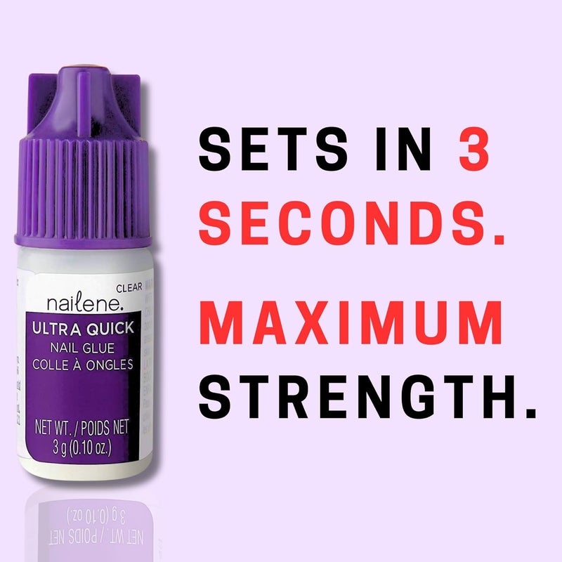 Nailene Ultra Quick Nail Glue - Fast Drying Adhesive for Artificial and Natural Nails - Image 3