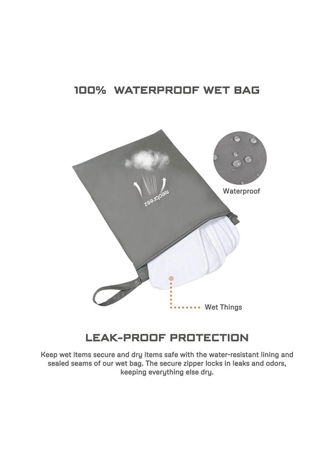 neobreez Waterproof Wet Dry Bag|Reusable bag  with Zipper| Machine Washable|Cloth Diaper Bag for Babies Toddlers Swimming Camping Travel Gym Workout Beach Pool (25x 35cm, Polyster)  - Image 3