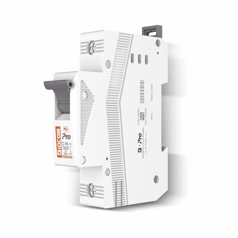 BIOCON BIOCON MCB PRO with Rated Current of 63AMP SP Modular Design Circuit Breaker Switch with Breaking Capacity of 10000 A Icn at 240V AC 5060 Hz Conforming to ENIEC 608981  - Image 1