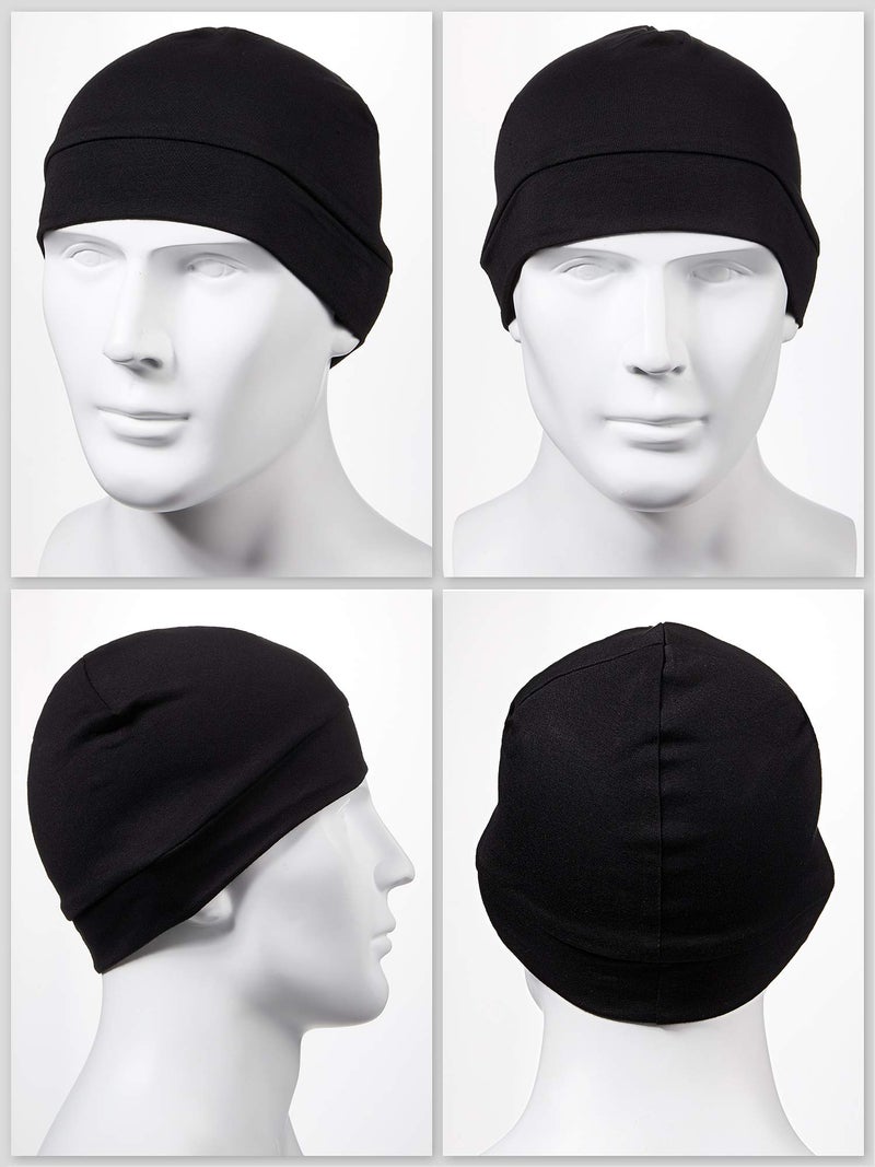 Syhood 6 Pieces Men Skull Caps Cotton Beanies Sleep Hats Multifunctional Helmet Liner Cap for Men and Women (Vintage Colors) - Image 4