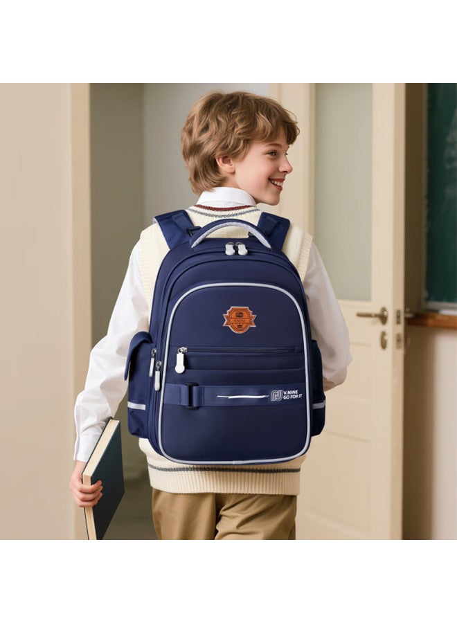 Ninth Castle Dijiuchengbao Elementary School Backpack For Boys, Large Capacity, Thickened, Weight-reducing, Spine-protecting, For Grades 1-3 Children's Backpack, Double Shoulder Bag - Image 1
