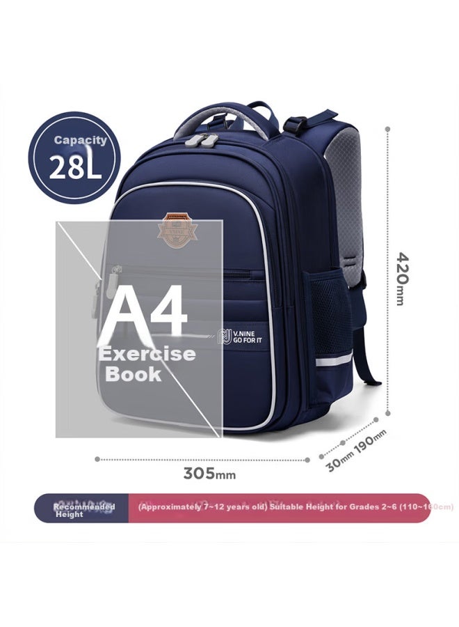 Ninth Castle Dijiuchengbao Elementary School Backpack For Boys, Large Capacity, Thickened, Weight-reducing, Spine-protecting, For Grades 1-3 Children's Backpack, Double Shoulder Bag - Image 4