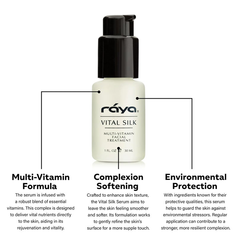 RAYA Vital Silk Serum (509) | Multi-Vitamin Facial Treatment for All Non-Sensitive Skin Beginning to show signs of Age | Softens and Smooths Complexion | Protects From Environmental Damage - Image 3