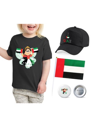 Kids UAE T-shirt for Girls - Cap - Flag and Badge Combo Pack of 4 - pzsku/Z77119E7D0A57E79B2311Z/45/_/1700222880/872cdfc2-79c0-4b5e-ab68-98122e0ce761