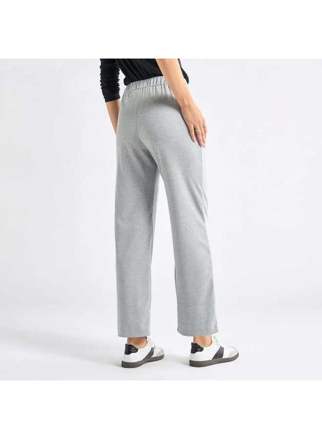 Splash FAV Textured Wide Leg Pants with Pockets