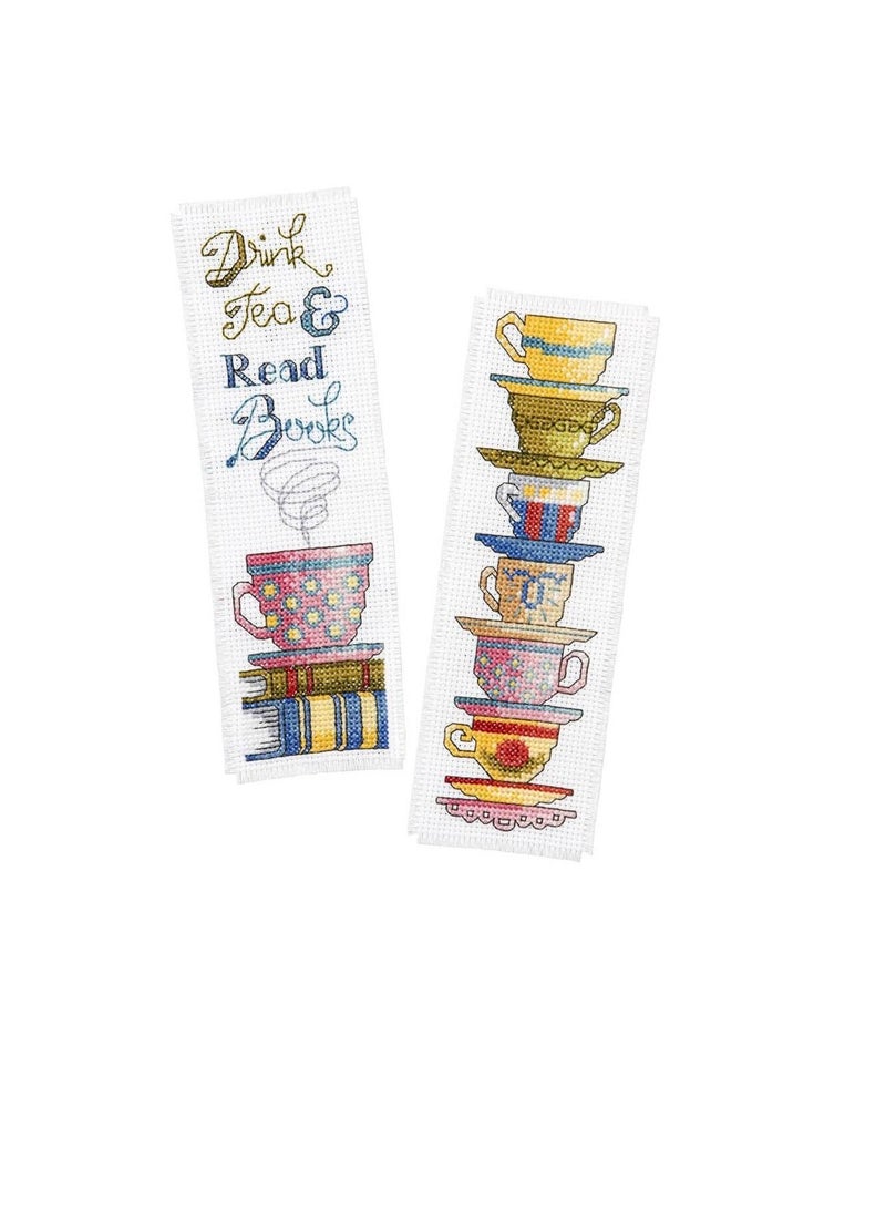 Cross Drink Tea Bookmark Cross Stitch Kit Set of 2 - Image 1