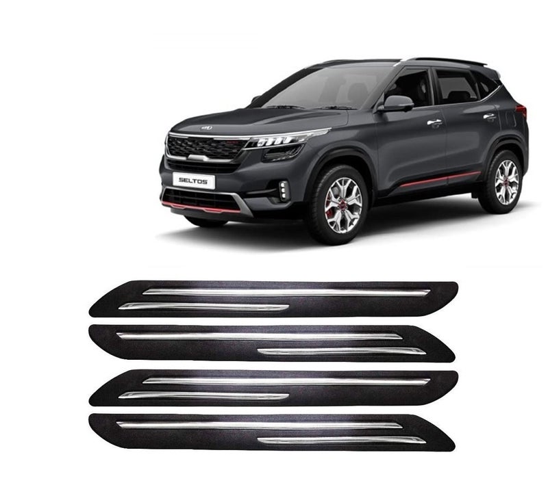 Car Bumper Guard for Kia Seltos - (Chrome Strip)