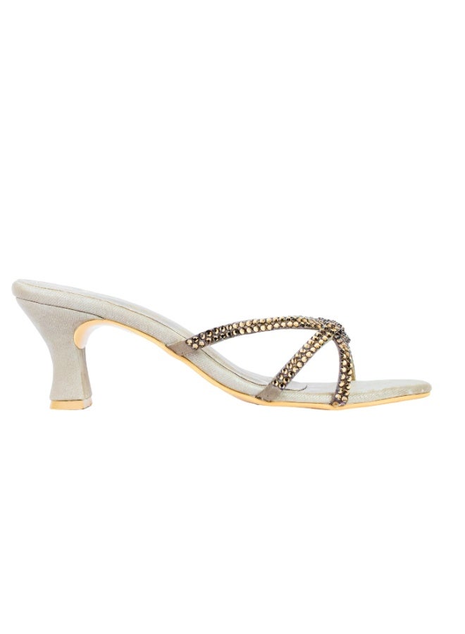 Dollar's Fashion S132H Amal Stylish Pencil Heel Sandals for Women | Elegant Party, Wedding & Office Footwear, Comfortable Shoes - Image 3