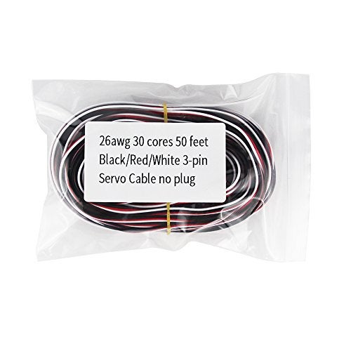 OliYin 50 feet 26AWG Servo Cable 3p Line for Futaba JR RC Servo Hobby Model Aircraft Model Wiring 30 corex0.08mm - Image 5