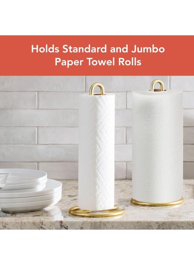 هومستر طقم مزدوج من حامل ورق التواليت الحديدي المطاوع - موزع ورق لفة معدني لمنضدة المطبخ وطاولة الطعام والحمام، منظّم مكتبي بسيط - Image 3