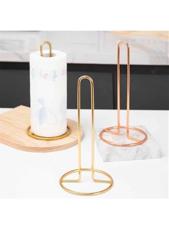 هومستر طقم مزدوج من حامل ورق التواليت الحديدي المطاوع - موزع ورق لفة معدني لمنضدة المطبخ وطاولة الطعام والحمام، منظّم مكتبي بسيط - Image 2