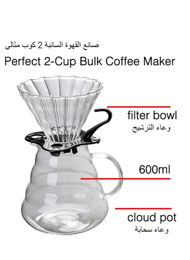 RANK 7-Pieces V60 Coffee Set Pour Over Drip Coffee Maker Set Specialized V60 Kit  - Image 3