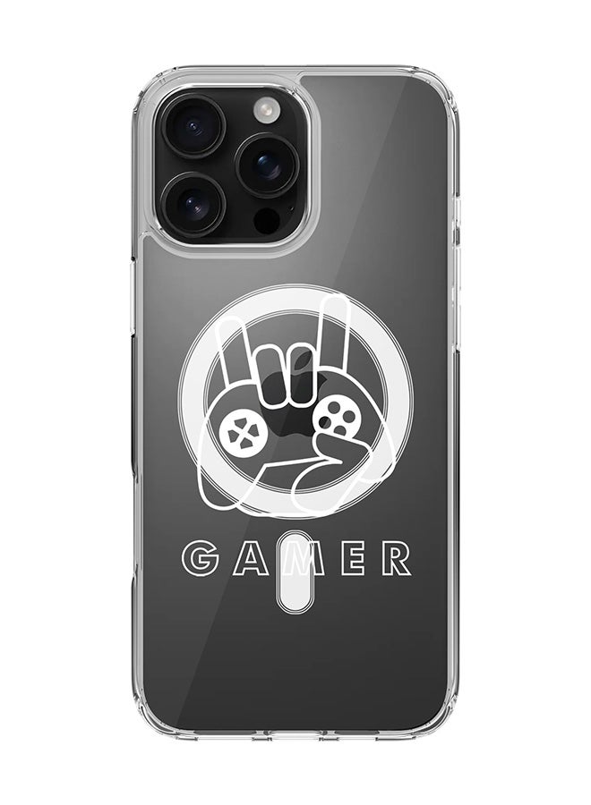 Stylizedd For iPhone 16 Pro Max Case [Compatible with MagSafe] Slim Magnetic cover Clear Phone Case - Gamer - Image 1