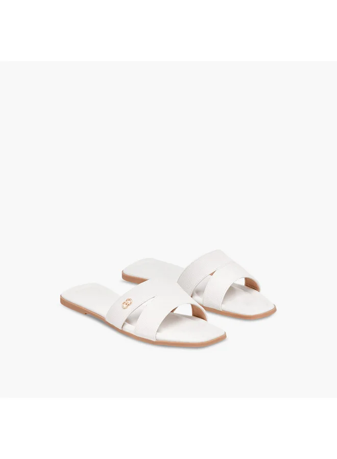 Celeste Women's Textured Slip-On Flat Sandals