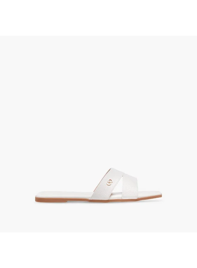 Celeste Women's Textured Slip-On Flat Sandals