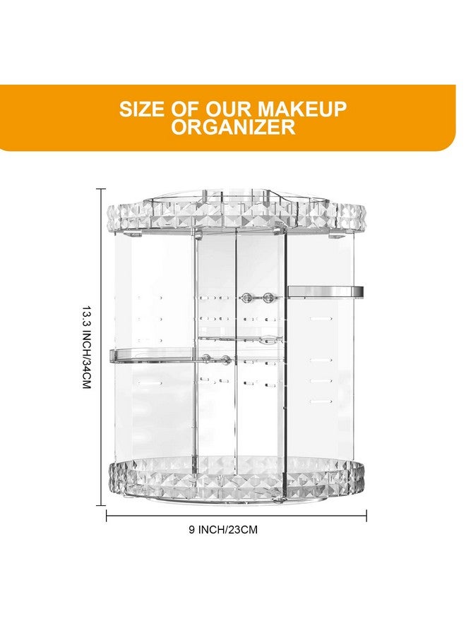 MISERWE Makeup Organizer 360 Degree Rotating 7 Adjustable Layers Large Capacity Cosmetic Organizer Transparent Make Up Organizers and Storage - Image 2