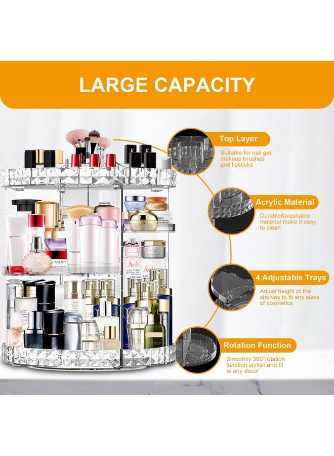 MISERWE Makeup Organizer 360 Degree Rotating 7 Adjustable Layers Large Capacity Cosmetic Organizer Transparent Make Up Organizers and Storage - Image 4