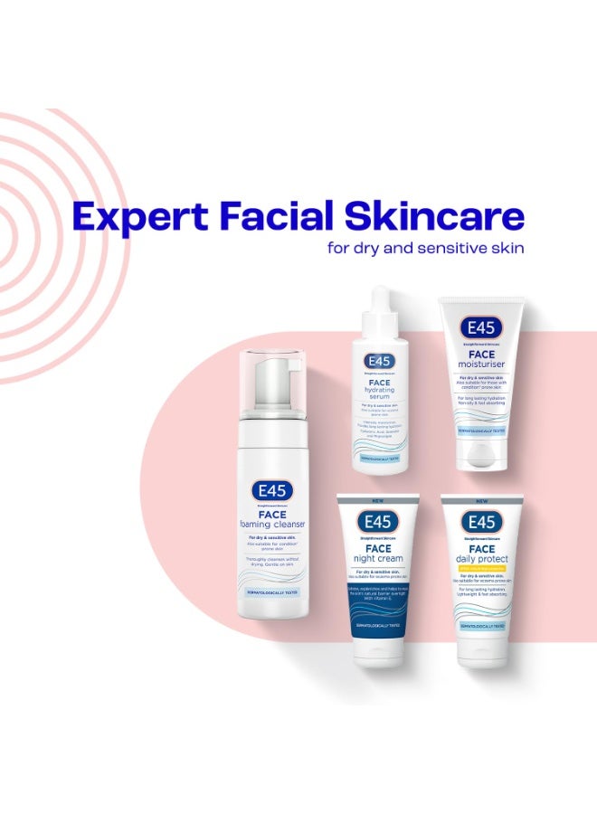 اي45 مرطب الوجه E45 - كريم مرطب للوجه لترطيب يدوم طويلاً - كريم خفيف الوزن للبشرة الجافة والحساسة - تركيبة سريعة الامتصاص وغير دهنية - تم اختباره من قبل أطباء الجلدية - 50 مل - Image 3