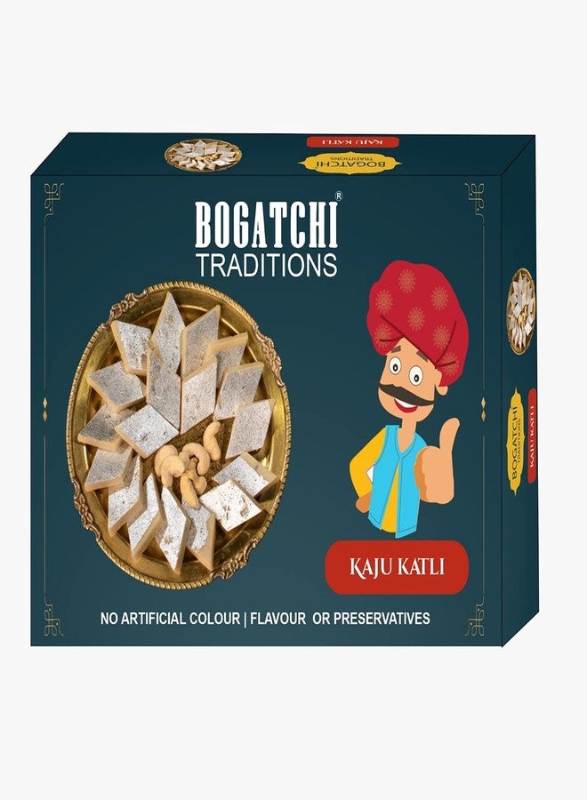 BOGATCHI Rakhi with Sweets, Rakhi for brother with sweets, Rakhi with sweets for brother, Rakhi for brother with gift sweets -Kaju Katli, 200g + Rakhi Set of 3 +Roli Chawal+ Rakhi Card |KKTRKH-3-1 - Image 2