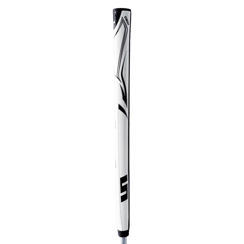 Super Stroke SuperStroke Zenergy Tour 1.0P 17" Golf Putter Grip with No Taper Enhanced SPYNE Technology, New Multi-Zone Texturing and Tech-Port, White/Black - Image 3