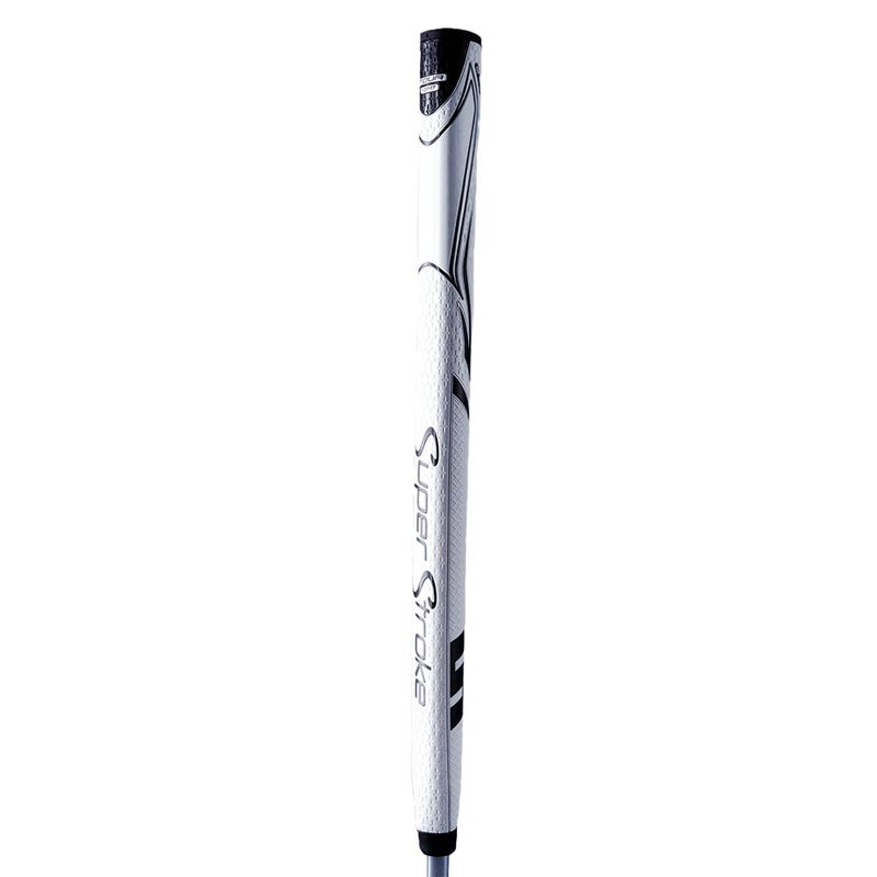 Super Stroke SuperStroke Zenergy Tour 1.0P 17" Golf Putter Grip with No Taper Enhanced SPYNE Technology, New Multi-Zone Texturing and Tech-Port, White/Black - Image 1
