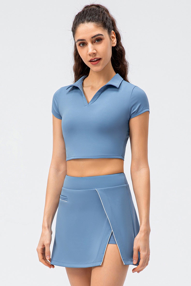 SVL قميص  للمحكمة والثقة بلون أزرق هادئ - Image 1