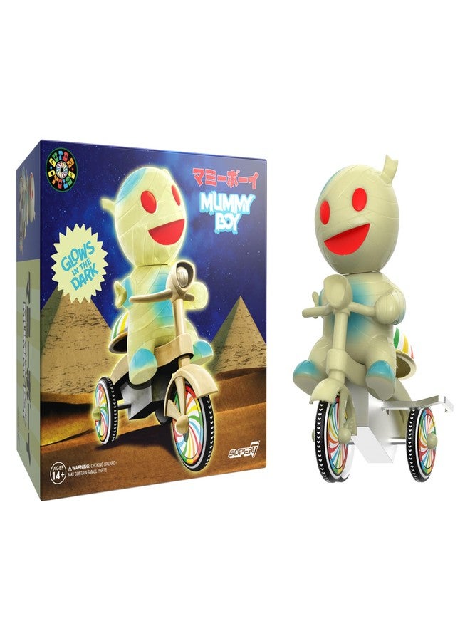 Super7 Super Cycles Mummy Boy with Glow in The Dark Trike - 5" Mummy Boy Action Figure Toy Pop Culture Collectibles and Retro Toys - Image 1