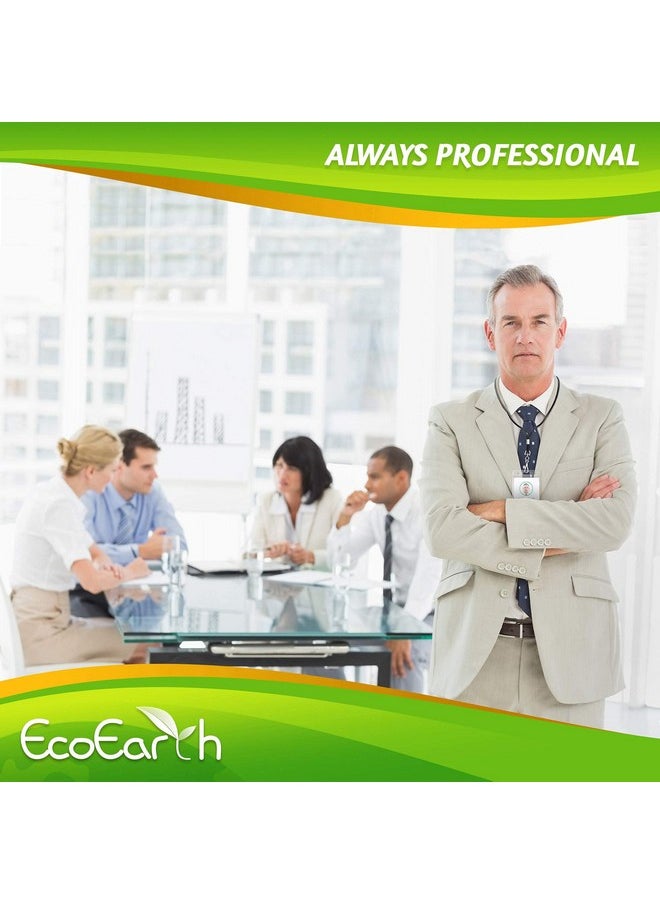 EcoEarth - Vertical No Zipper Id Name Badge Holder With Soft Edge (Clear 2.25X3.5 Inch Bulk 100 Pack) Quick Loading Plastic Card Pouch Nametag Sleeves - Image 1