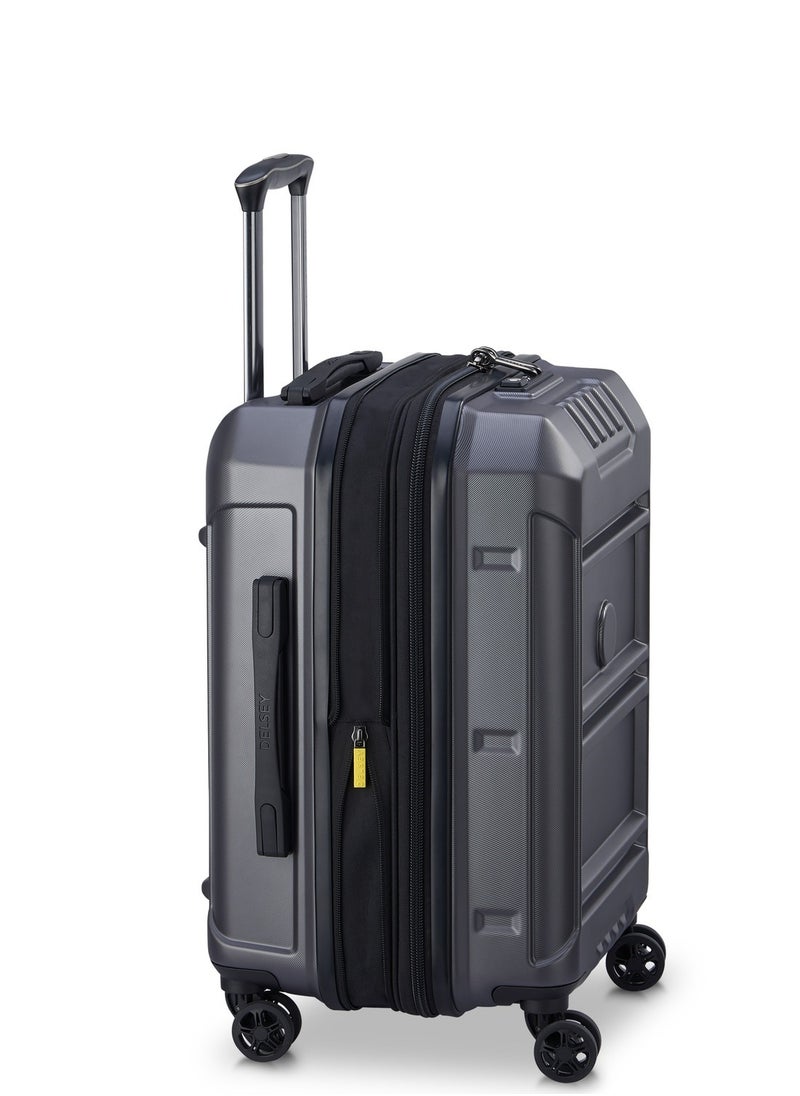 DELSEY Paris Rempart 55cm Softcase 4 Double Wheel Flex Cabin Trolley Case Anthracite Grained - 00218180101  - Image 3