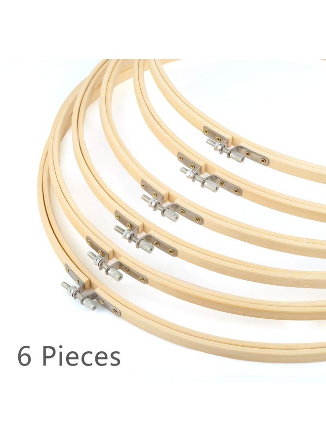 Caydo 6 Pieces 16 Inch Embroidery Hoops Cross Stitch Hoop Ring for Art Craft Handy Sewing  Wedding Wreath Decoration and Dream Catch - Image 3