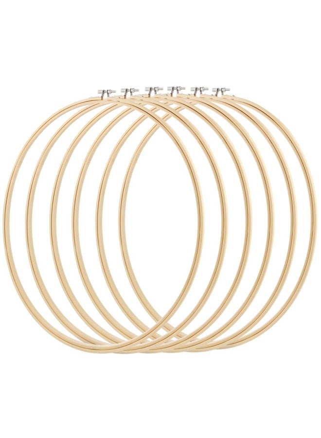 Caydo 6 Pieces 16 Inch Embroidery Hoops Cross Stitch Hoop Ring for Art Craft Handy Sewing  Wedding Wreath Decoration and Dream Catch - Image 1