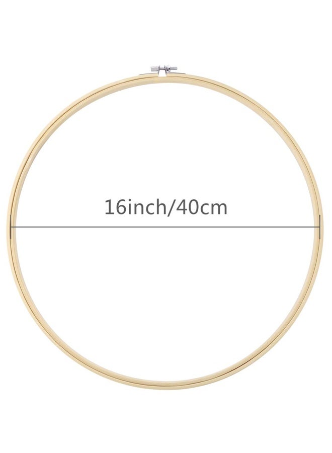 Caydo 6 Pieces 16 Inch Embroidery Hoops Cross Stitch Hoop Ring for Art Craft Handy Sewing  Wedding Wreath Decoration and Dream Catch - Image 2