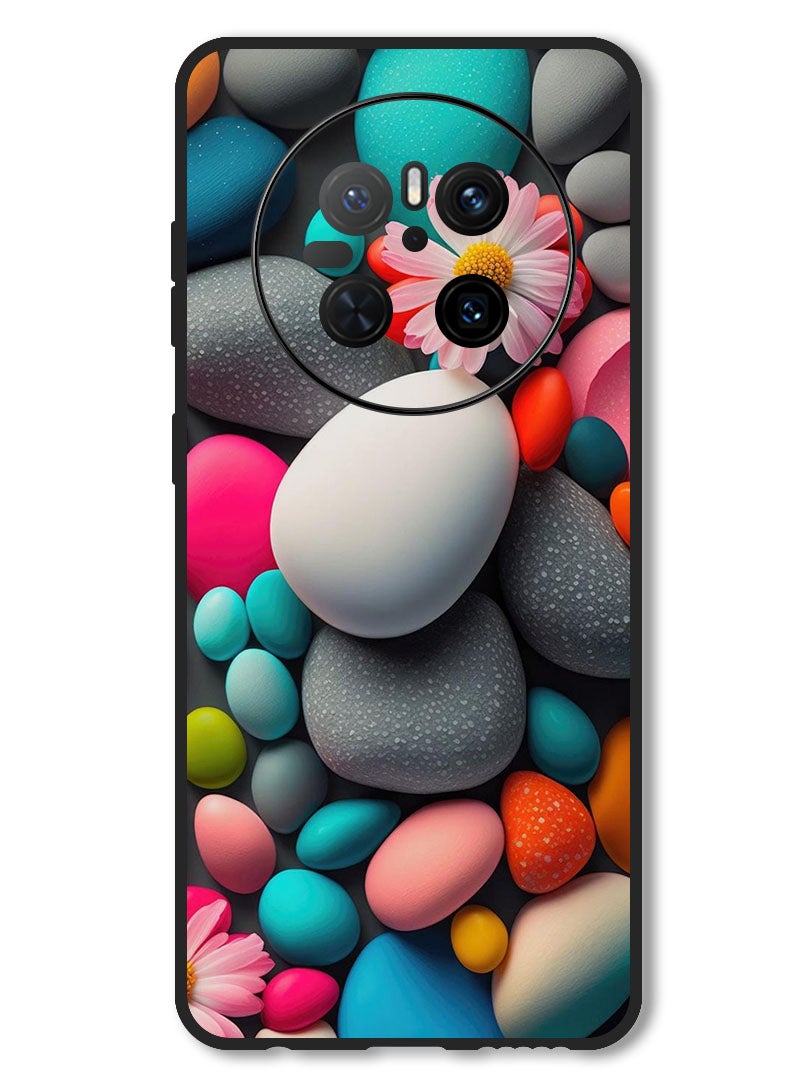 Theodor Case Compatible with Huawei Mate 70 Protection Shockproof Bumper Cover Colourful Stones - Image 1