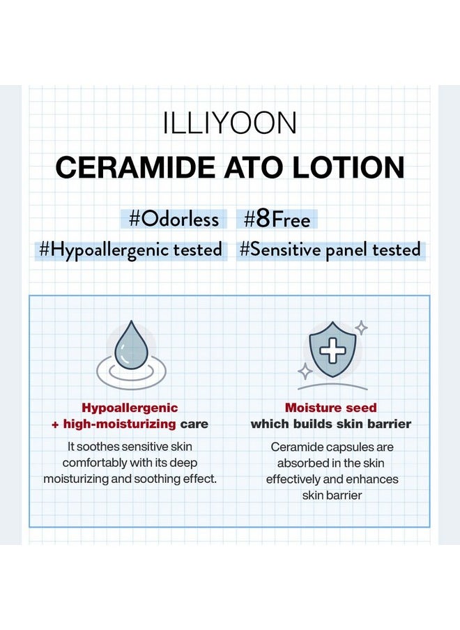 illiyoon - Ceramide Ato Lotion (68Ml 2.3 Fl Oz) Korean Moisturizer Skincare For Dry & Sensitive Skin 100 Hour Long Lasting Hydration Gentle For Infants And Adults Vegan Crueltyfree - Image 1