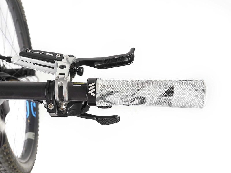 All Mountain Style AMS Berm Grips - Lock-on Tapered Diameter, Comfortable Grips, White Camo,Universal - Image 3