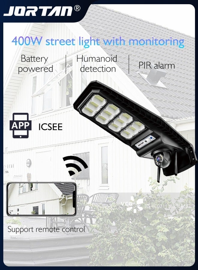 جورتان 4MP 2 في 1 كاميرا واي فاي في الهواء الطلق 400W مصباح مع 480pcs مصباح الخرز و 400m² منطقة الإضاءة والمراقبة الذكية مع PIR كشف الحركة و 2 طريقة الصوت واللون للرؤية الليلية والحماية من الصواعق - Image 5