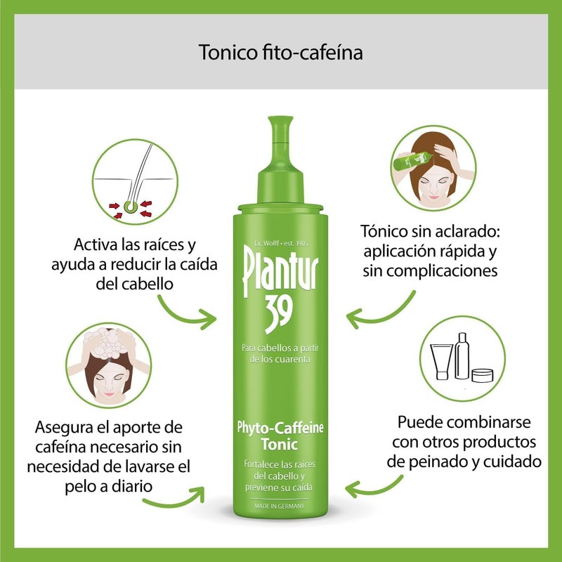 Plantur 39 Phyto-Caffeine Shampoo, Conditioner & Tonic I Prevents and reduces Hair Loss I For Fine and Brittle Hair I Unique Gelenic Formula Supports Hair Growth I Made in Germany - Image 3