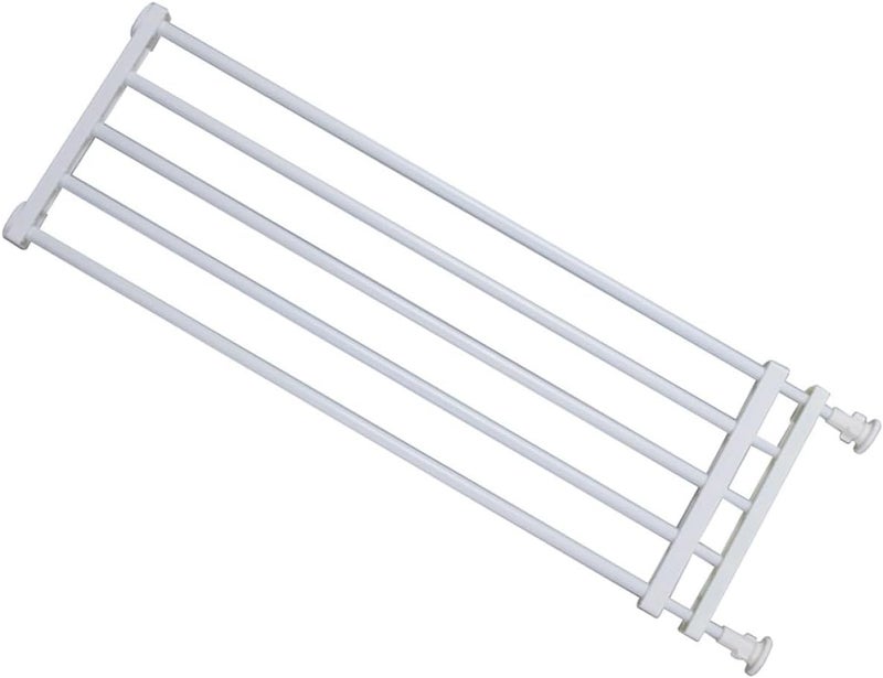 Pet Safety Gate for Dogs and Walk-Through White Pet Fence 24Cm High Adjustable 47-83Cm Wide Indoor Doorway and Stair Barrier for - Image 1