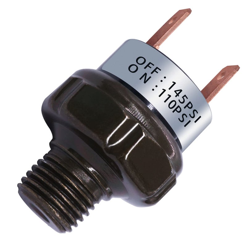 mankk Air Pressure Switch 110145 PSI Thread 14 NPT 24V 12V DC Air Compressor Pressure Switch for Air Horn Train 11014514 NPTBK - Image 3