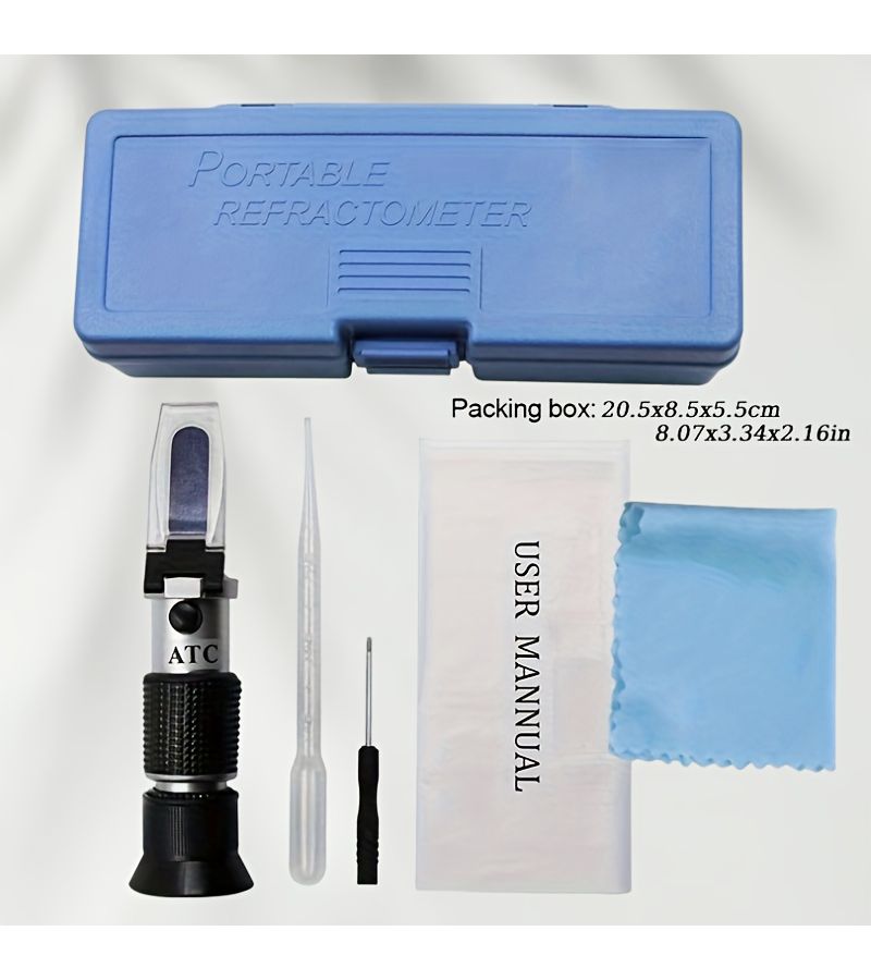 4 In 1 Urea Refractometer Antifreeze Freezing Point Tester Electrolyte Specific Gravity Glass Cleaner Handheld ATC Tool - Image 5