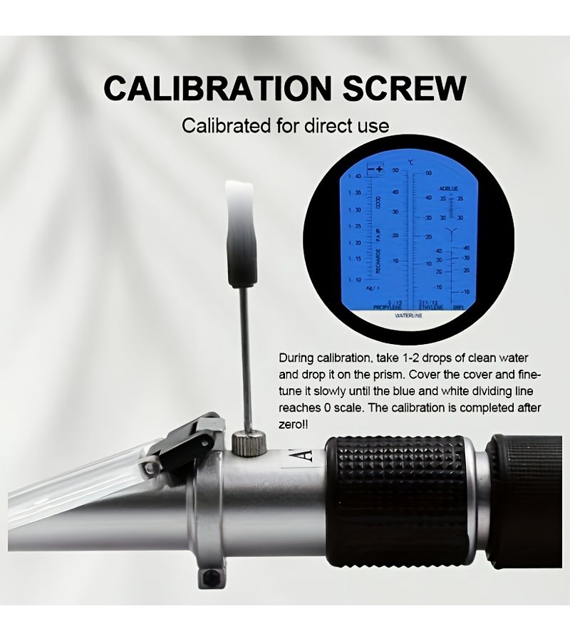 4 In 1 Urea Refractometer Antifreeze Freezing Point Tester Electrolyte Specific Gravity Glass Cleaner Handheld ATC Tool - Image 2