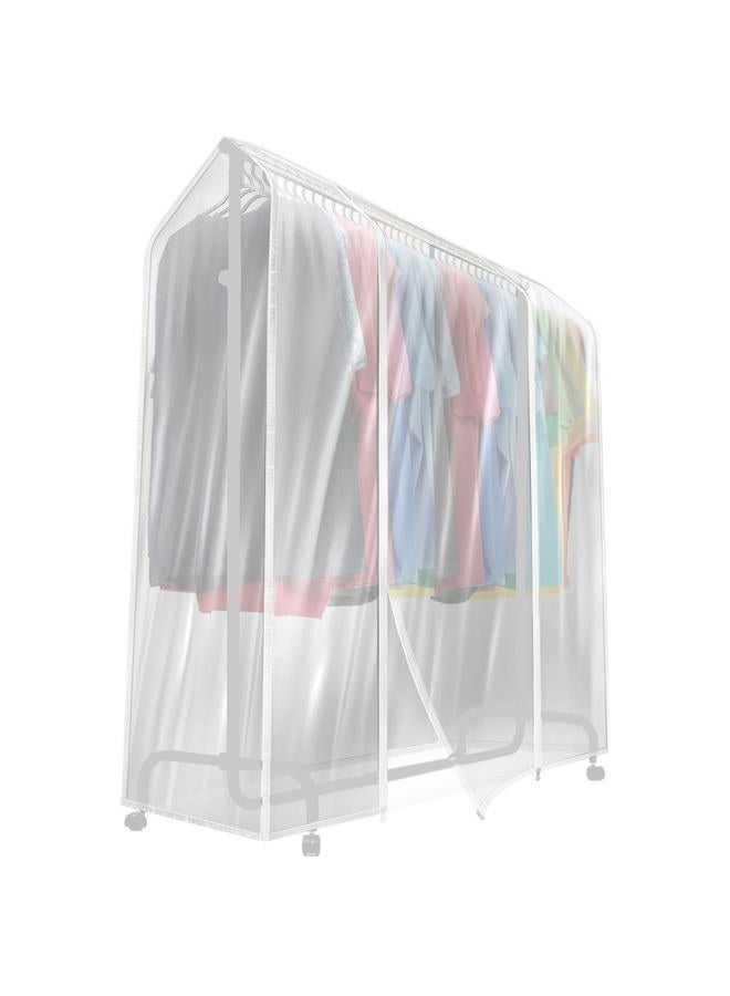 Sorbus Garment Rack Cover - 6 Ft Transparent Clothes Rail Cover, Garment Coat Hanger Protector Clothing Storage for Dresses, Suits, Coats, and more - Image 1