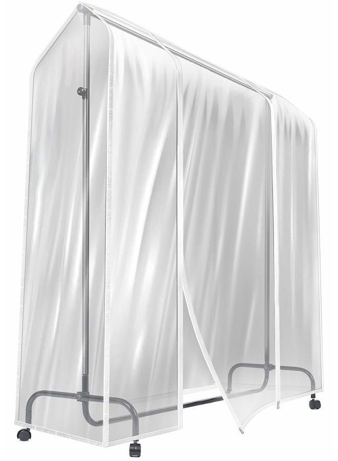 Sorbus Garment Rack Cover - 6 Ft Transparent Clothes Rail Cover, Garment Coat Hanger Protector Clothing Storage for Dresses, Suits, Coats, and more - Image 4
