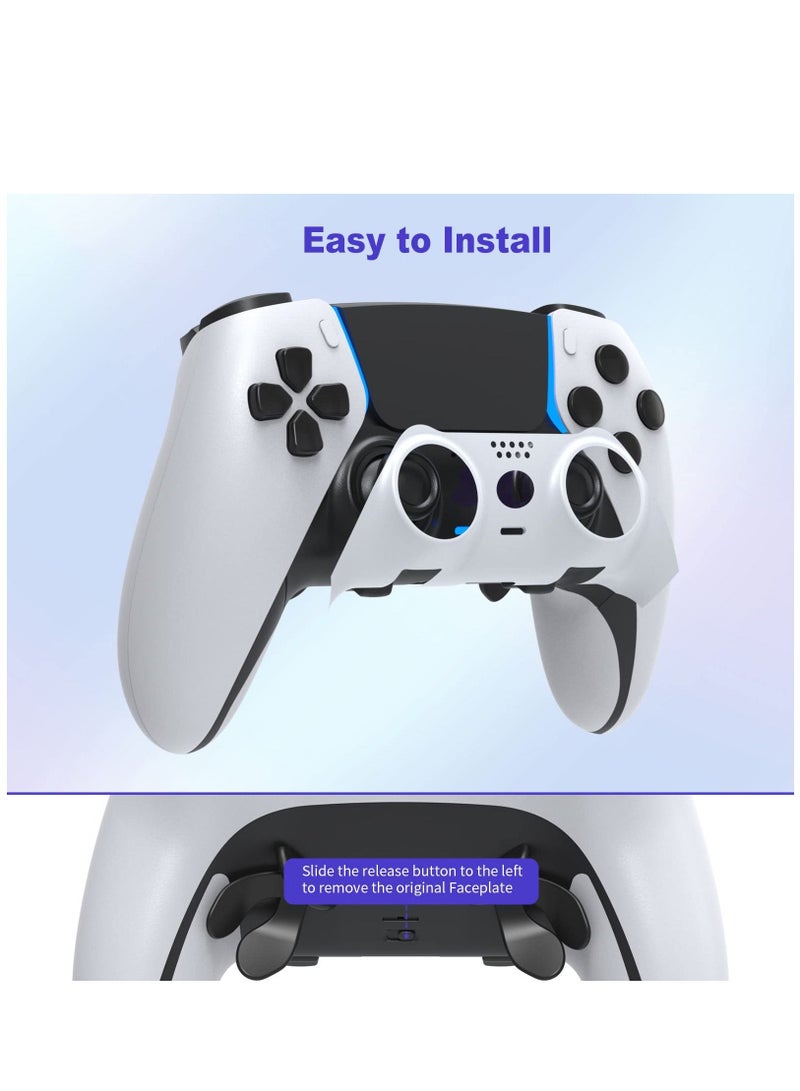 PS5 Edge Controller Faceplate Replacement Shell Upgrade Your Controller Appearance (White) - Image 3