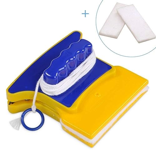 Eloxee Magnetic Double-Side Glass Cleaner | Two-Sided Wiper With 2 Extra Cleaning Cotton Pads | Squeegee Washing Equipment for 3-8mm Single Glazing Windows (Medium) - Image 3