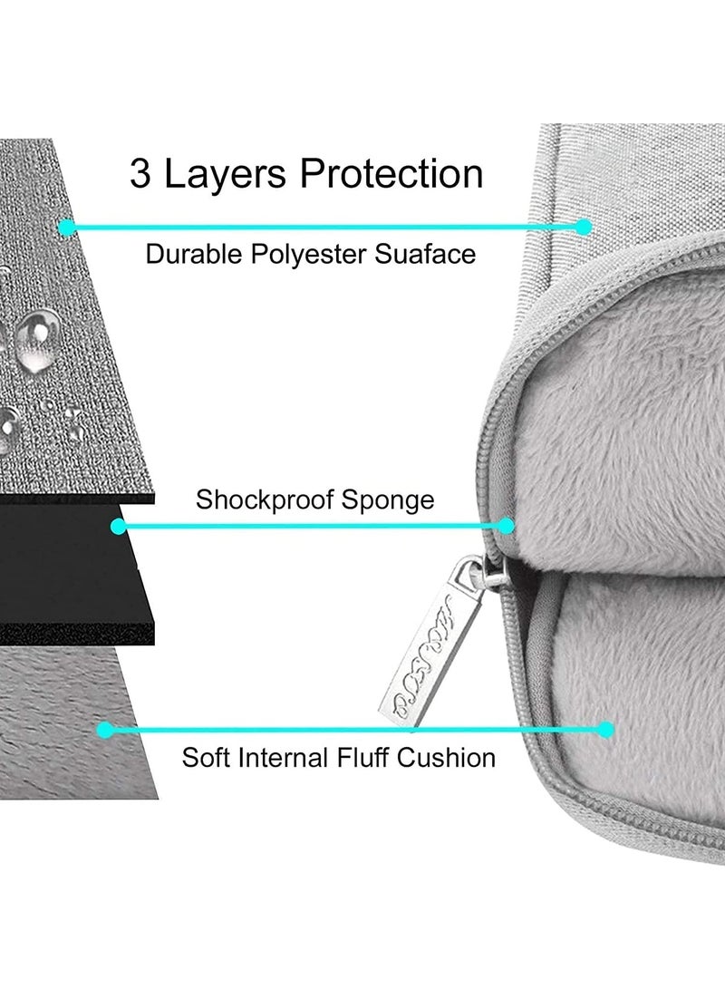موسيسو حافظة للكمبيوتر اللوحي متوافقة مع Ipad 10Th 10.9 بوصة Air 5Th 10.9 Pro 11 M2 9 8 7 10.2 Air 4 10.9 Air 3 10.5 9.7 بوليستر حقيبة عمودية رمادية - Image 3