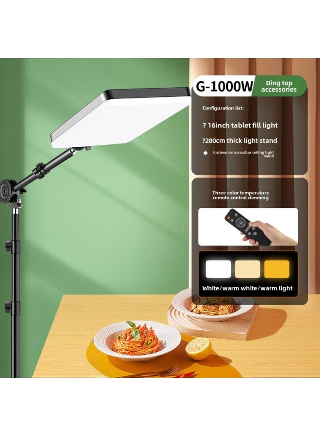 Food Fill Light Led Photography Professional Studio Anchor Desktop Still Life Jewelry Kitchen Dishes Light-Light Source Color: + Floor-standing Ceiling Light  - Image 1
