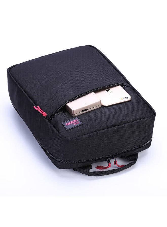 Lexon Women's Backpack, 12/13 Inch Laptop Bag, Casual Lightweight Fashionable School Bag, Travel Toiletry Bag, Black - Image 5