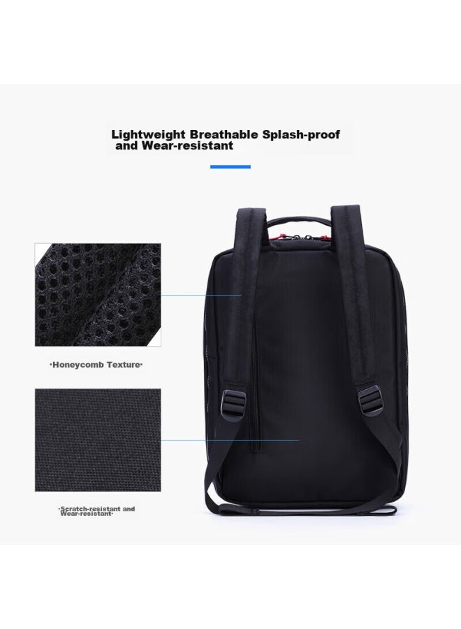 Lexon Women's Backpack, 12/13 Inch Laptop Bag, Casual Lightweight Fashionable School Bag, Travel Toiletry Bag, Black - Image 3